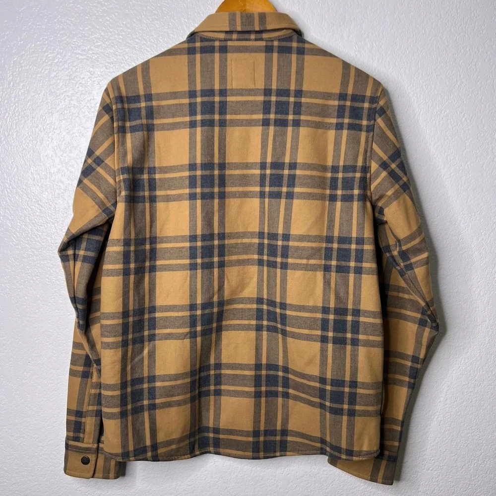Vuori Plaid Coastside Shirt Jacket Brown Fleece Lined Shacket‎ Mens Small V246